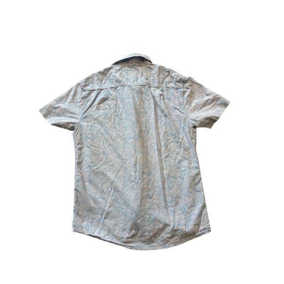 BAJA LLAMA short sleeve shirt, Medium; Blue & White Pattern; Lightweight - Picture 2 of 8